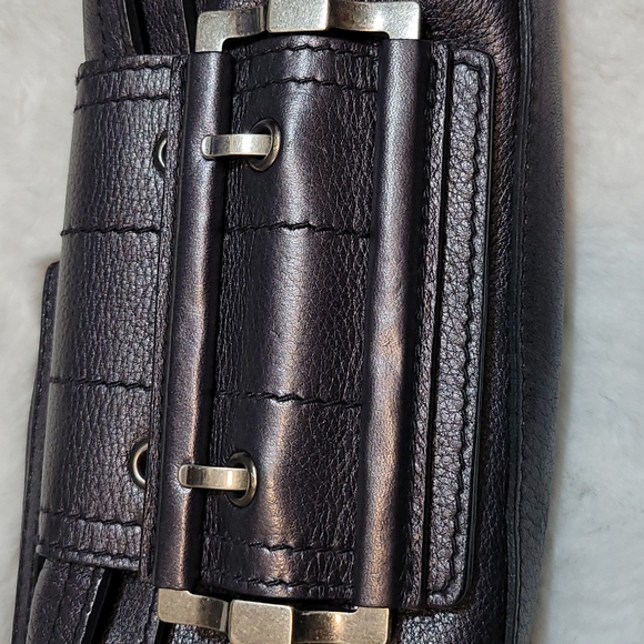 NIB AUTHENTIC GIVENCHY MINI CLARABELLA WRISTLET POUCH IN GUN METAL SILVER - Picture 17 of 17